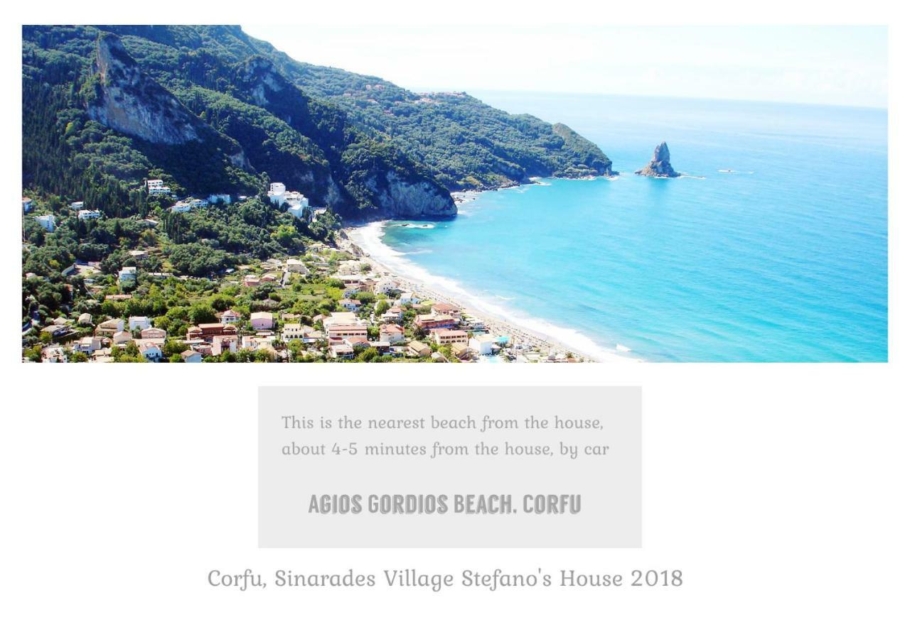 Country Traditional House In Corfu Village, Greece Sinarades Luaran gambar