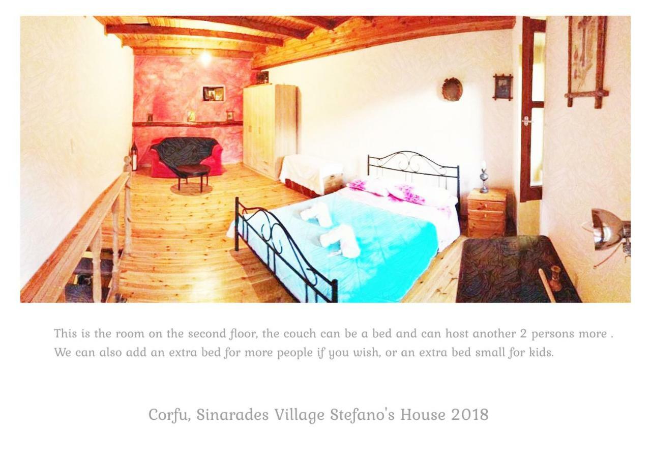 Country Traditional House In Corfu Village, Greece Sinarades Luaran gambar