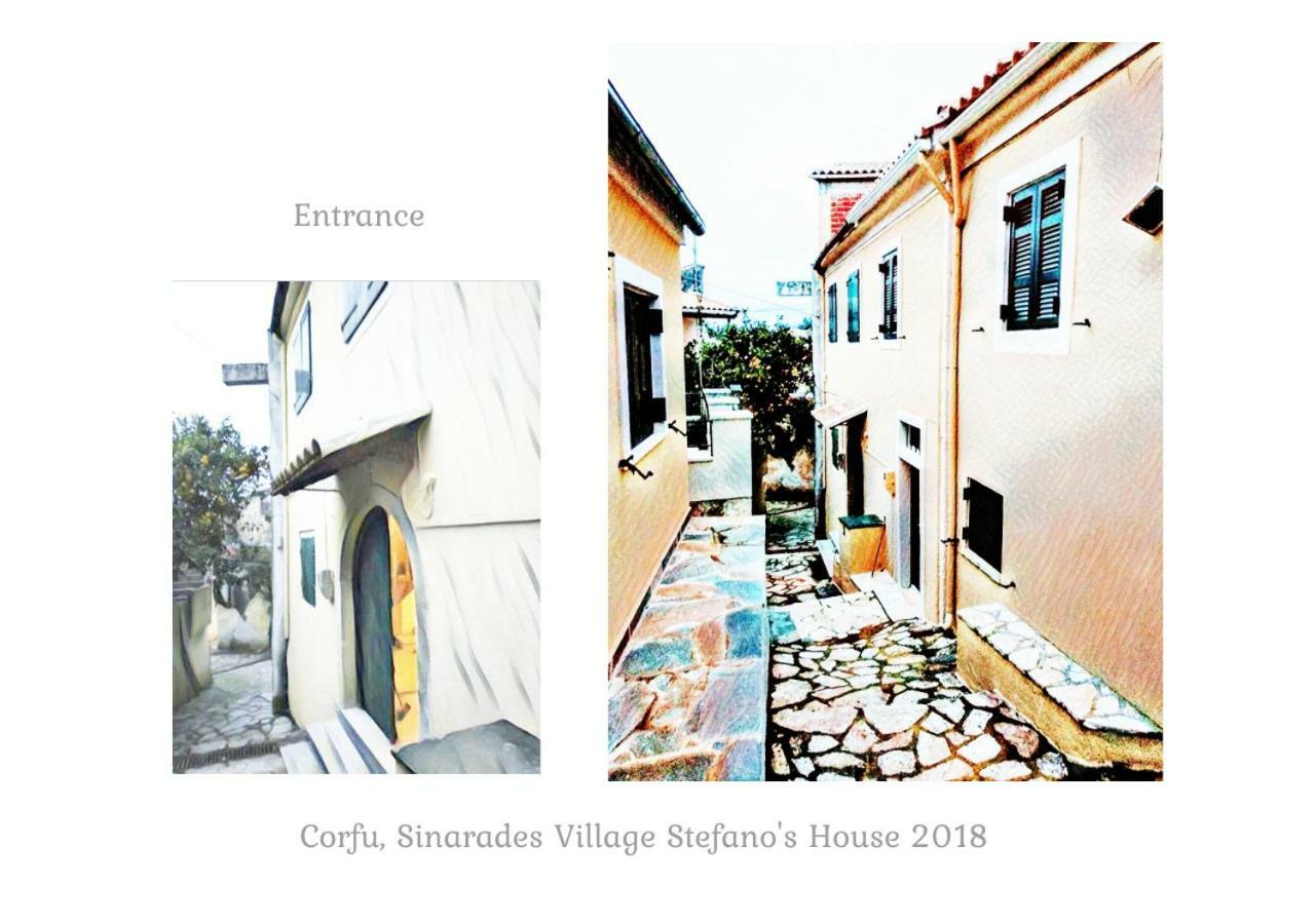 Country Traditional House In Corfu Village, Greece Sinarades Luaran gambar