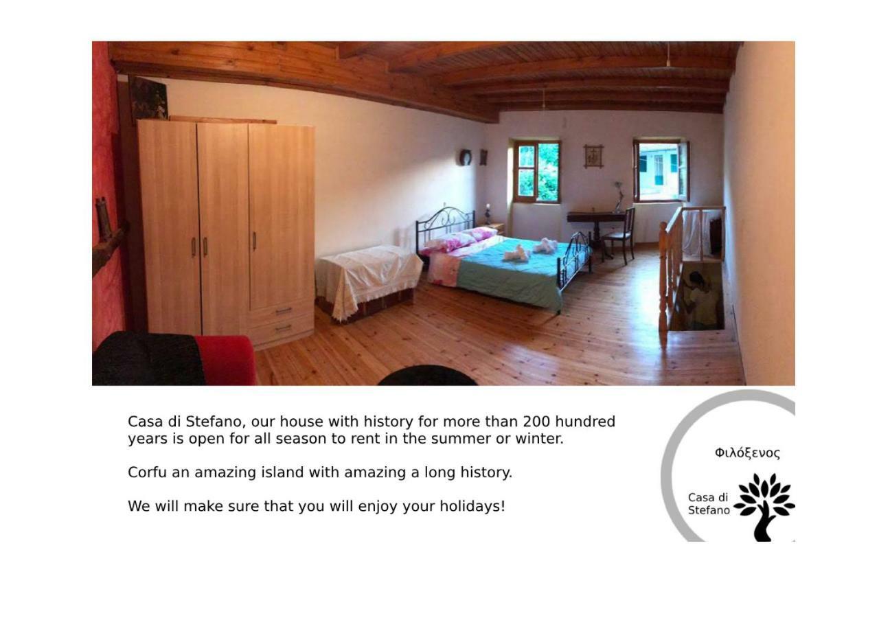 Country Traditional House In Corfu Village, Greece Sinarades Luaran gambar